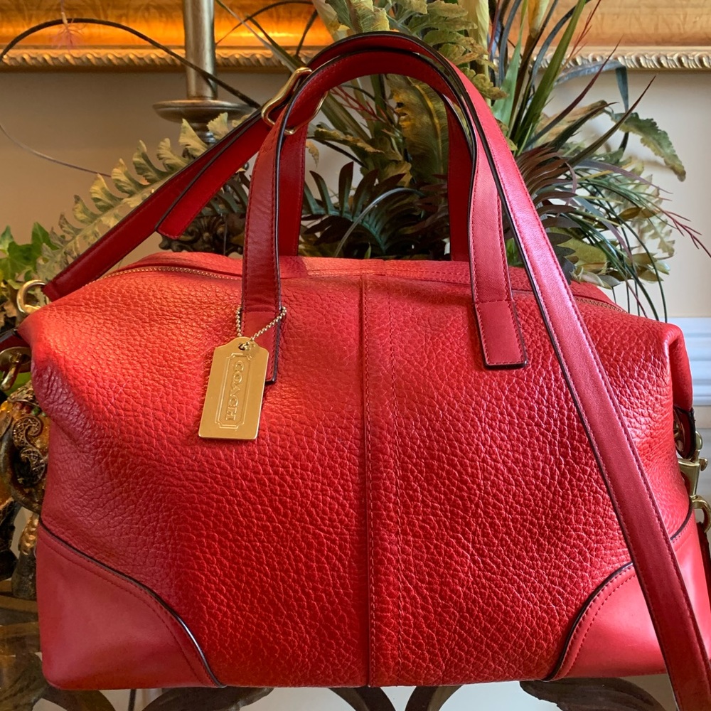 COPY - Coach Red Leather Doctors/Shoulder Style Bag